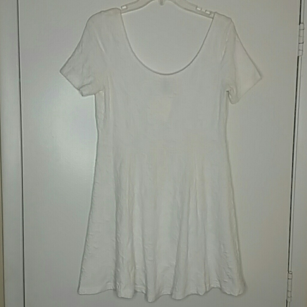 H&M Off White Textured Dress